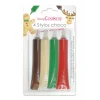 4 Stylos Chocolat Rouge Blanc Vert et Chocolat Scrapcooking 7
