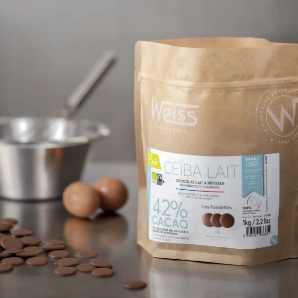 Chocolat au Lait Bio 42% Ceïba 1 kg Weiss 3