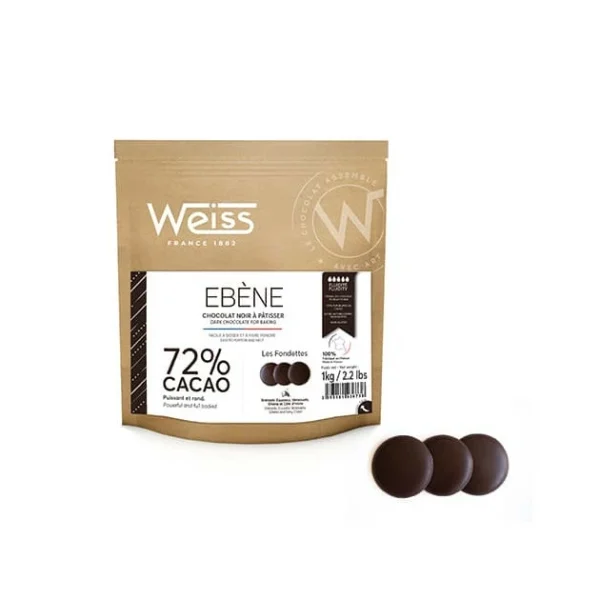 Chocolat Noir 72% Ebène 1 Kg Weiss 1