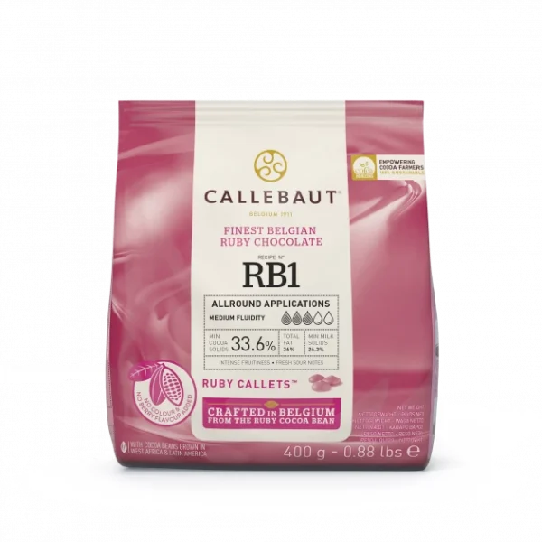 Chocolat Ruby RB1 33,6% 400 G Callebaut 1