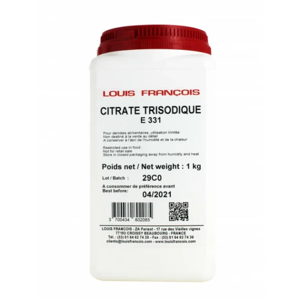 LOUIS FRANCOIS Citrate Trisodique E331 1 Kg Louis François 1