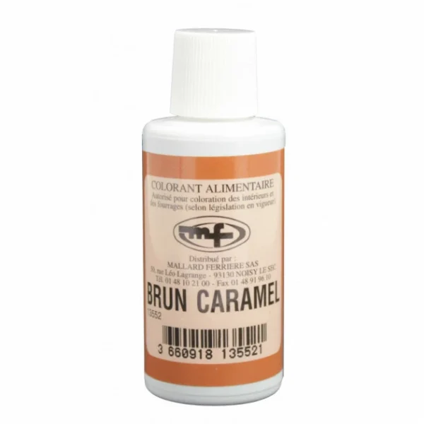 MALLARD FERRIERE Colorant Alimentaire Marron Brun Caramel E102/E129/E151 Liquide 100ml 1