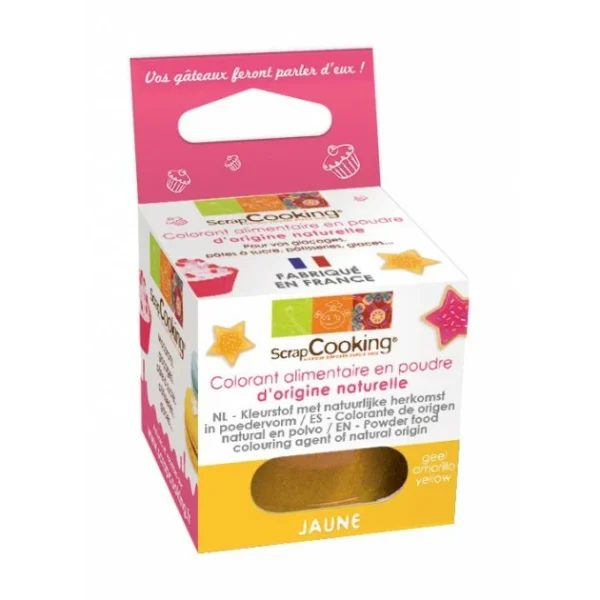 Colorant Alimentaire Naturel En Poudre Jaune 10g Scrapcooking 1