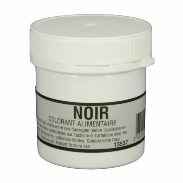 MALLARD FERRIERE Colorant Alimentaire Noir Charbon E153 Poudre Hydrosoluble 15g 1