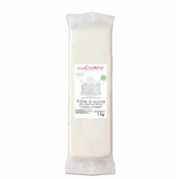 Pâte à Sucre Blanche 1 kg Scrapcooking 1