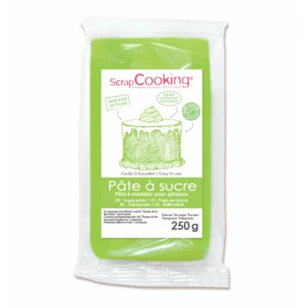Pâte à Sucre Vert Prairie 250 g ScrapCooking 1