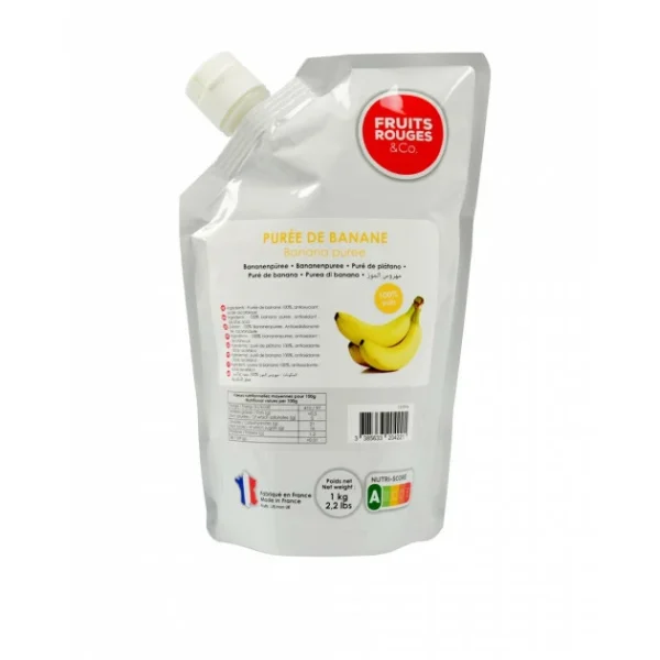 Purée de Banane 1kg Fruits Rouges & Co 1