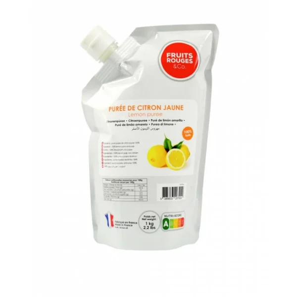 Purée de Citron Jaune 1kg Fruits Rouges & Co 1