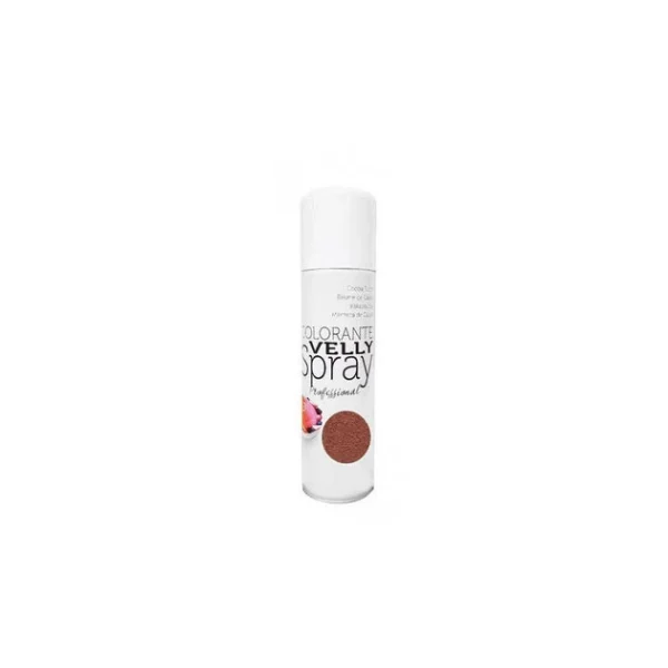Spray Velours Brun (Chocolat) 250 Ml Colorant Alimentaire Velly Spray Pro 1